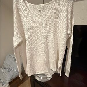 Lucky Brand Women's Cream V-Neck Sweater